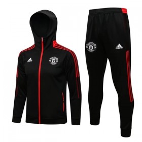 Manchester United Training Hupparitakki Sarja 2022-23 Musta Punainen - Miesten